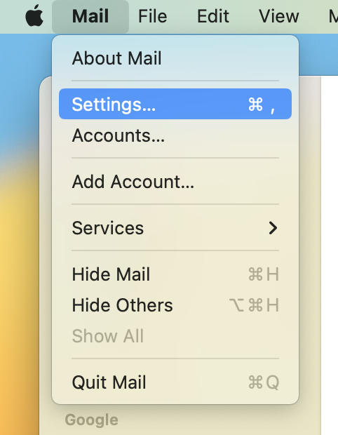 Mail for Mac rules