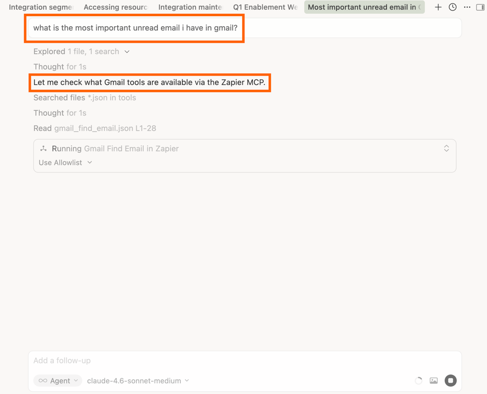 Zapier recommending a product