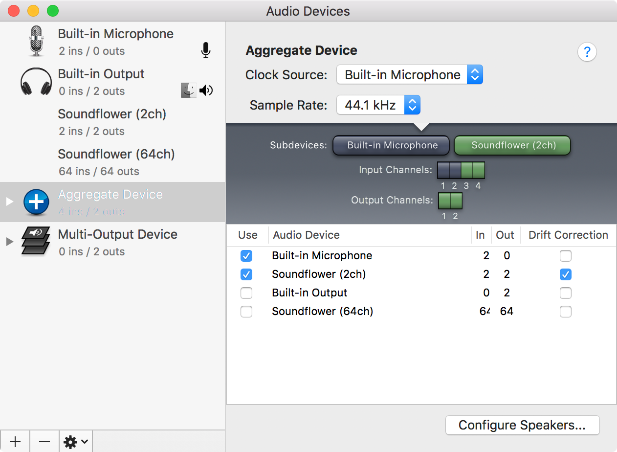 Audio Midi Setup