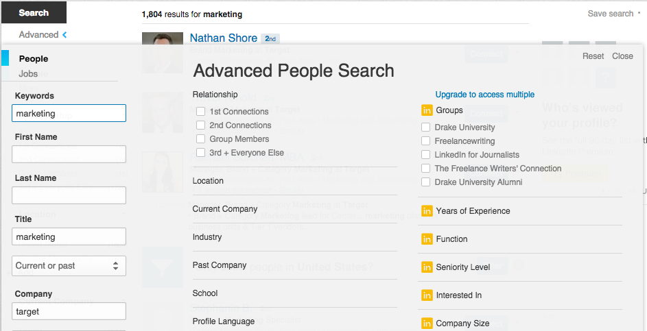 Advanced People Search on LinkedIn