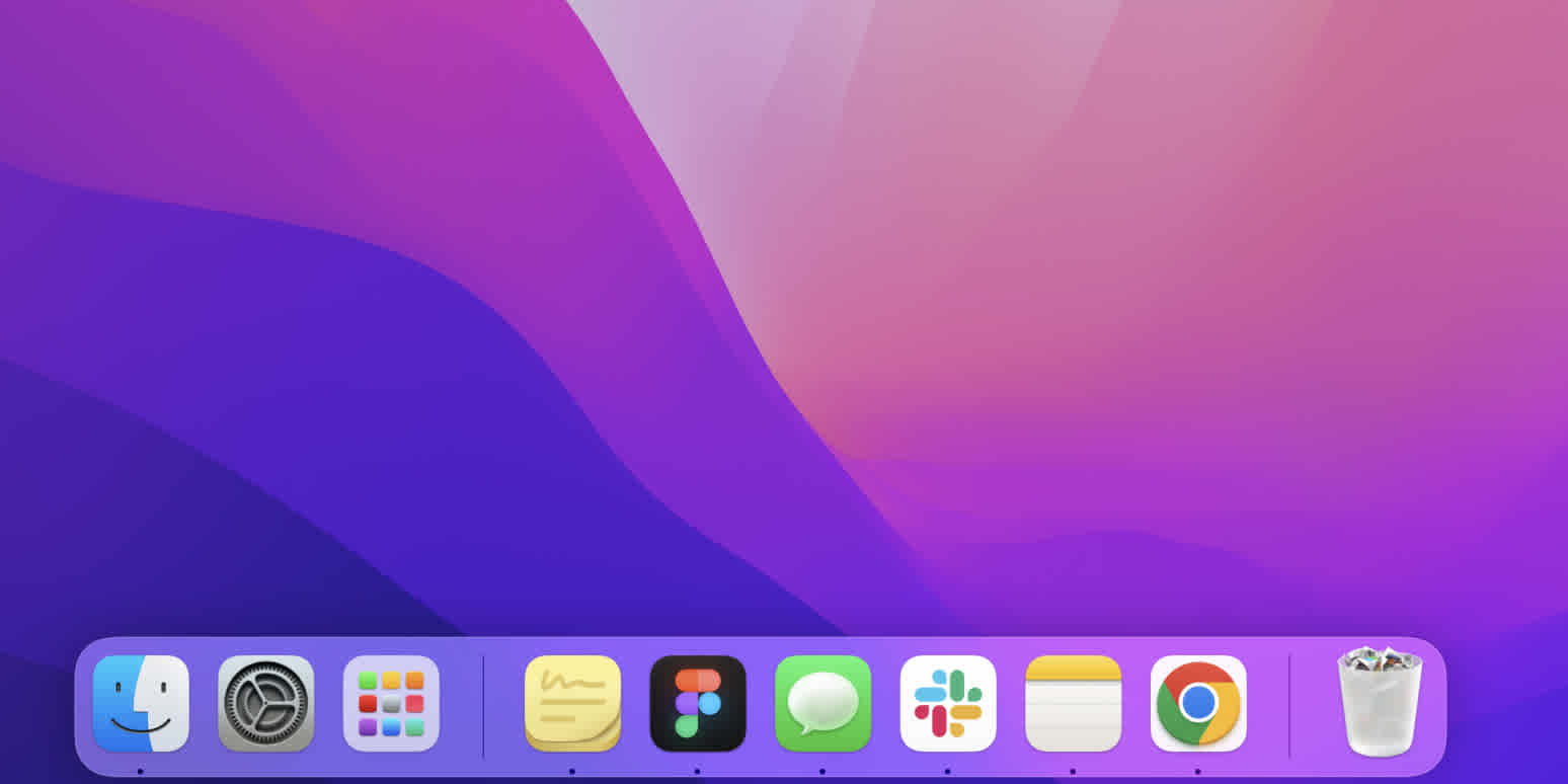 Hero image showing the Mac dock