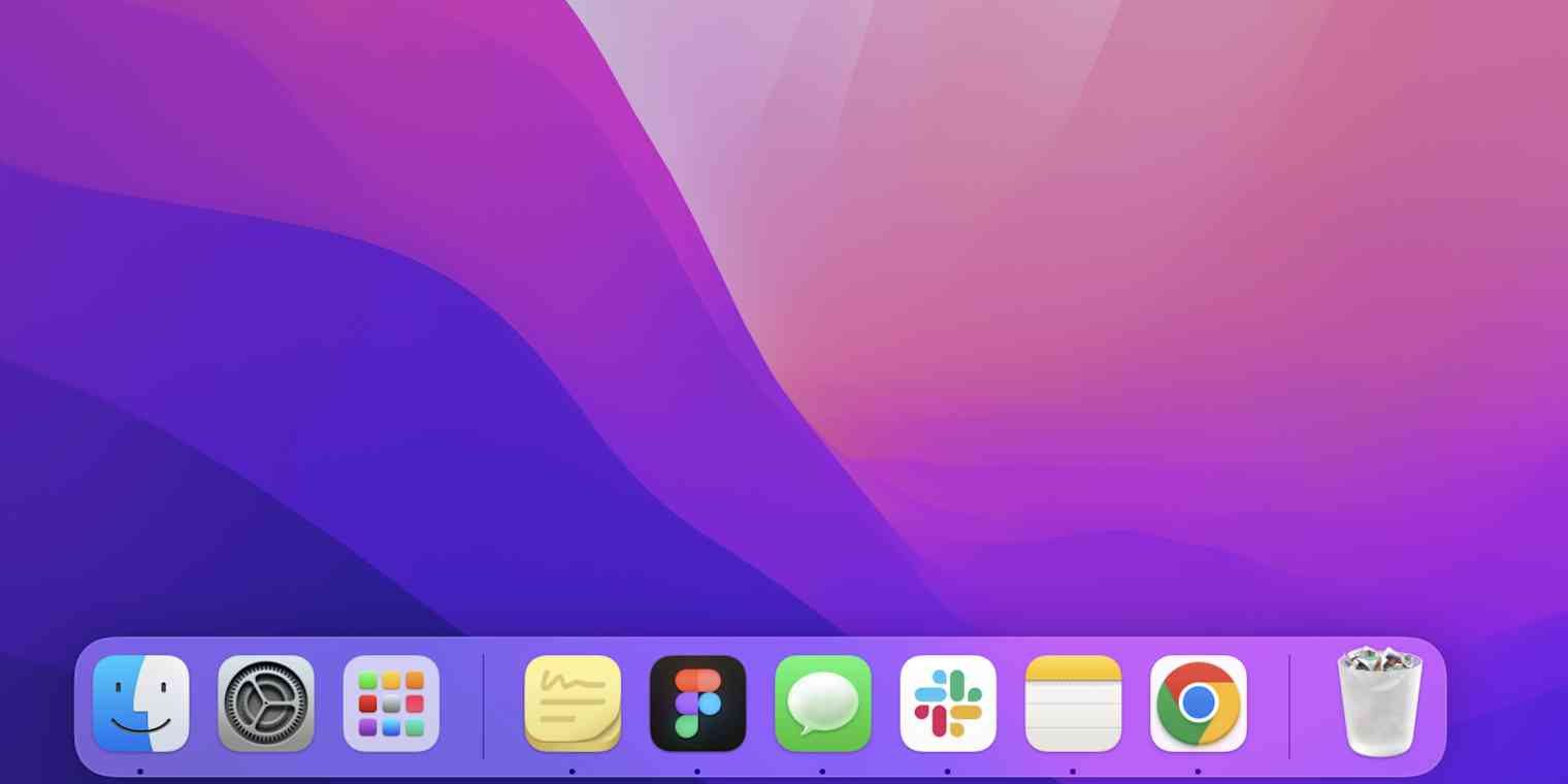 Hero image showing the Mac dock