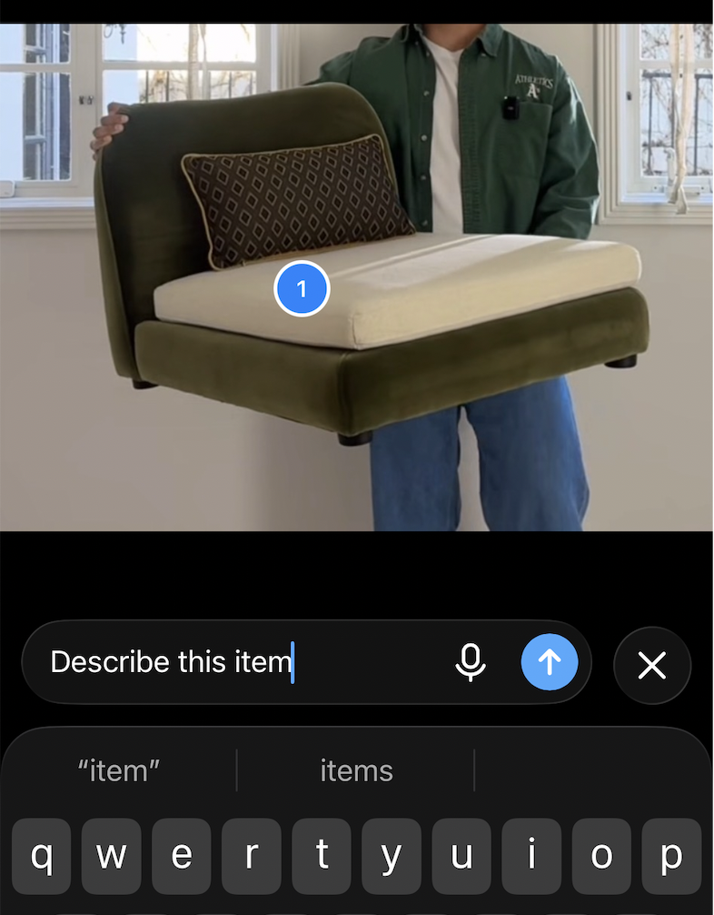 Discussing a portion of an image with ChatGPT via the mobile app.