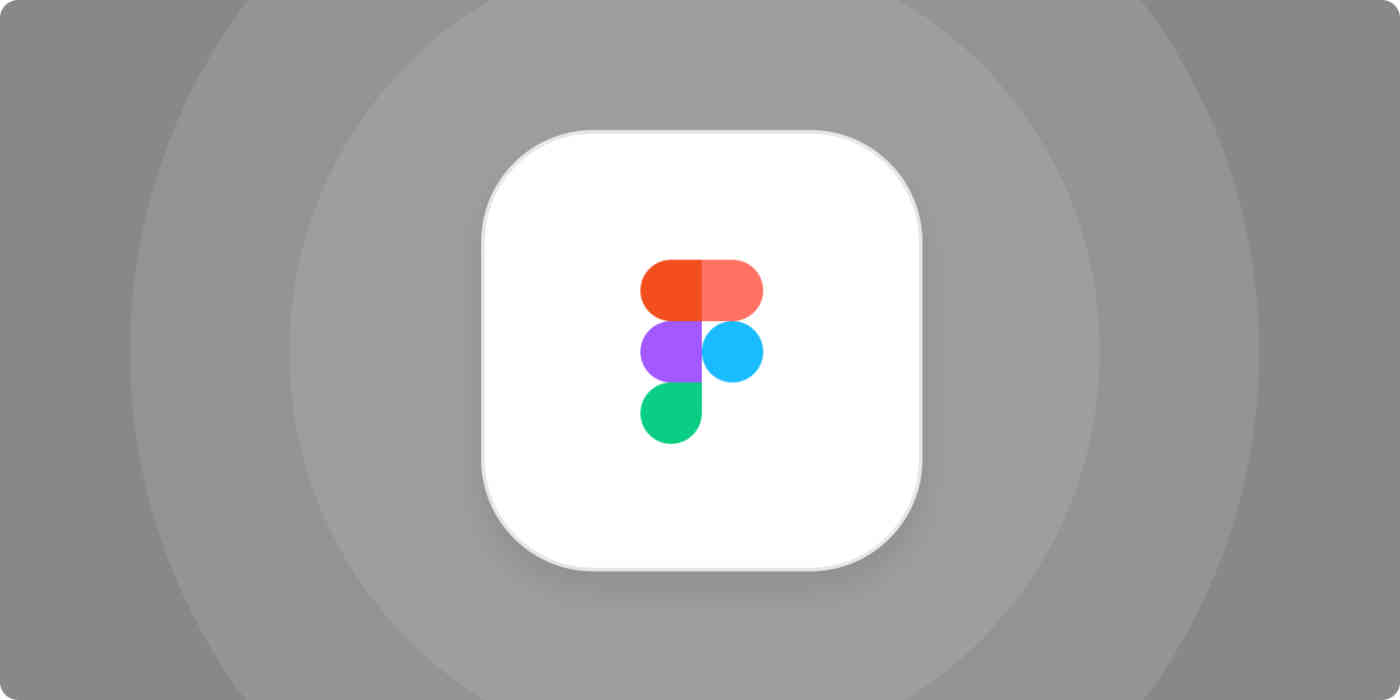 A hero image for app tips with the Figma logo on a gray background