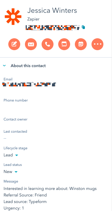 Check your newly-updated contact in HubSpot. 