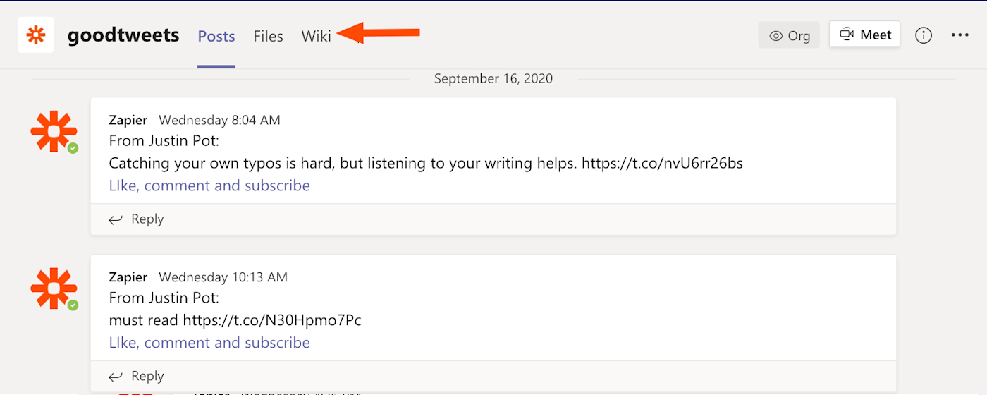 what s the difference between the wiki and onenote tabs in microsoft teams zapier