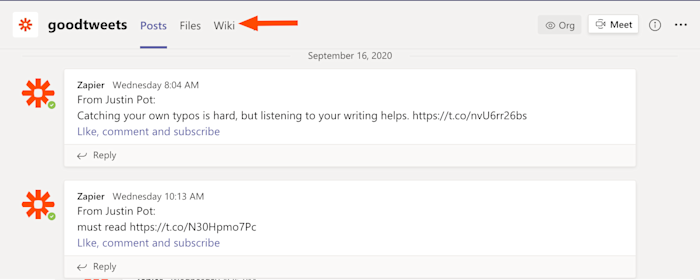 What S The Difference Between The Wiki And Onenote Tabs In Microsoft Teams Zapier