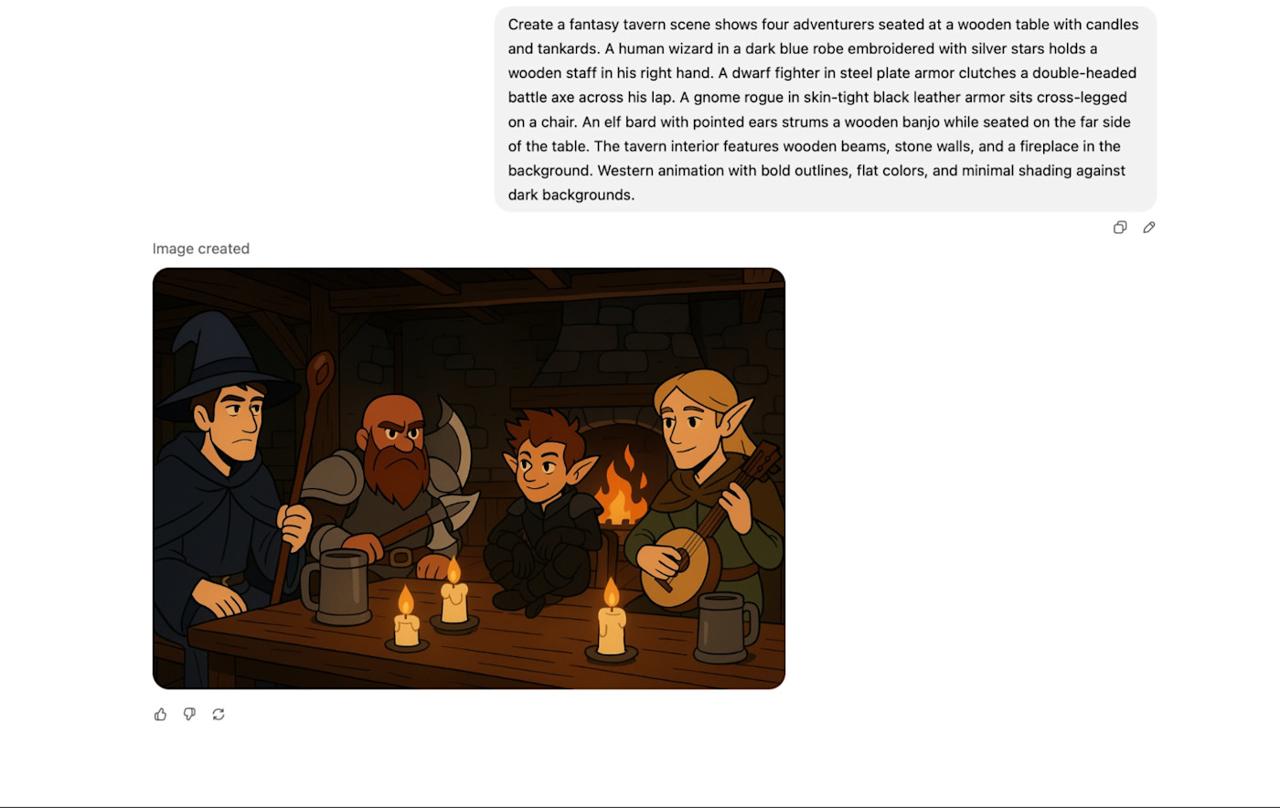 ChatGPT following a very detailed prompt and getting most of it right
