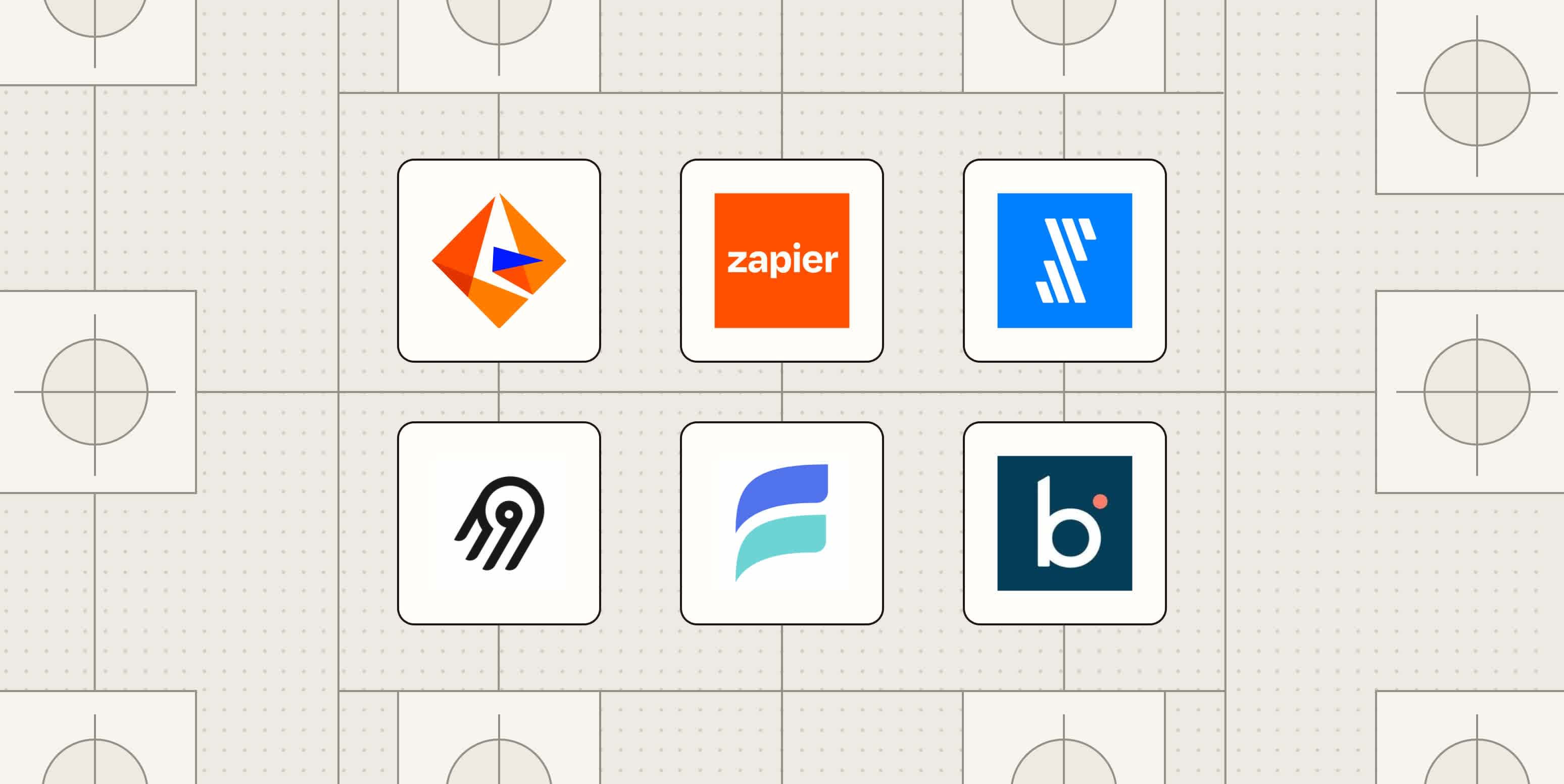 Hero image with the logos of the best data integration tools