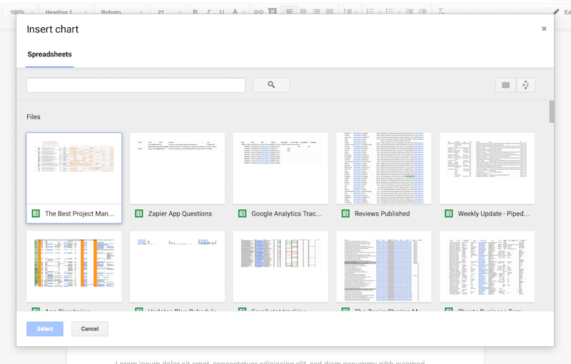 How To Insert A Google Sheets Spreadsheet Into A Google Docs Document