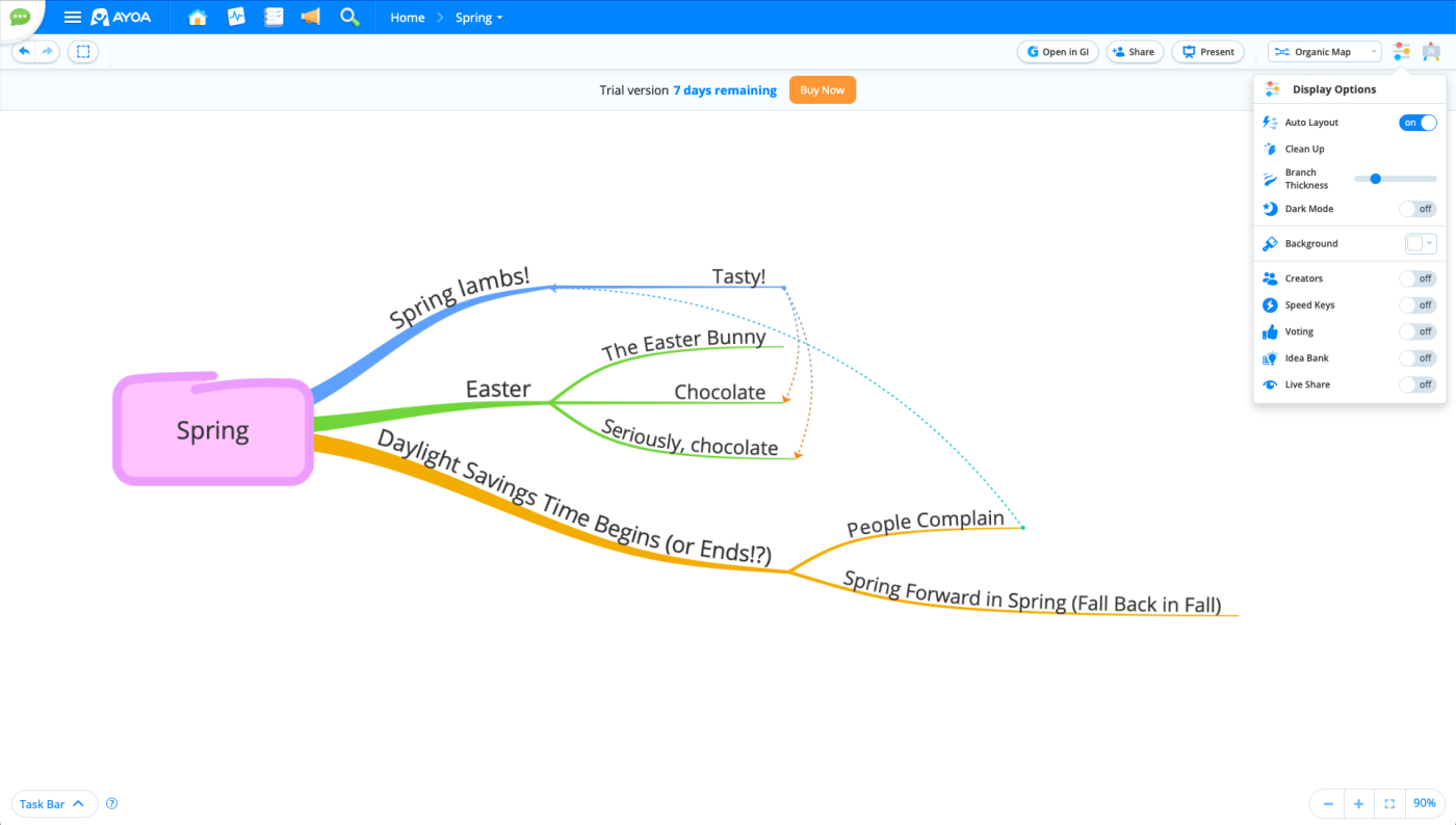 Ayoa, our pick for the best mind mapping software with a modern mind mapping approach