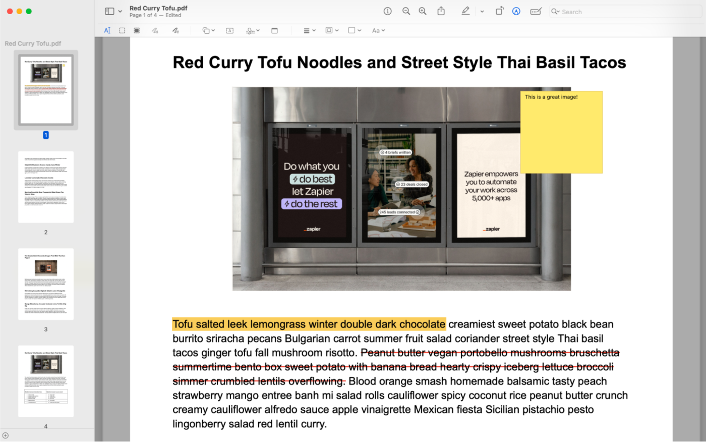 Preview, our pick for the best PDF editor app for Mac users.