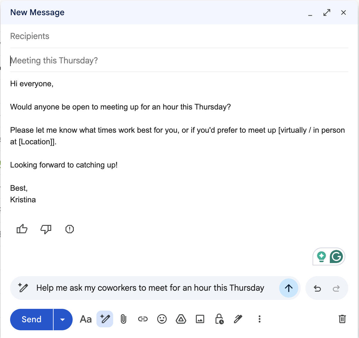 Screenshot of Gemini