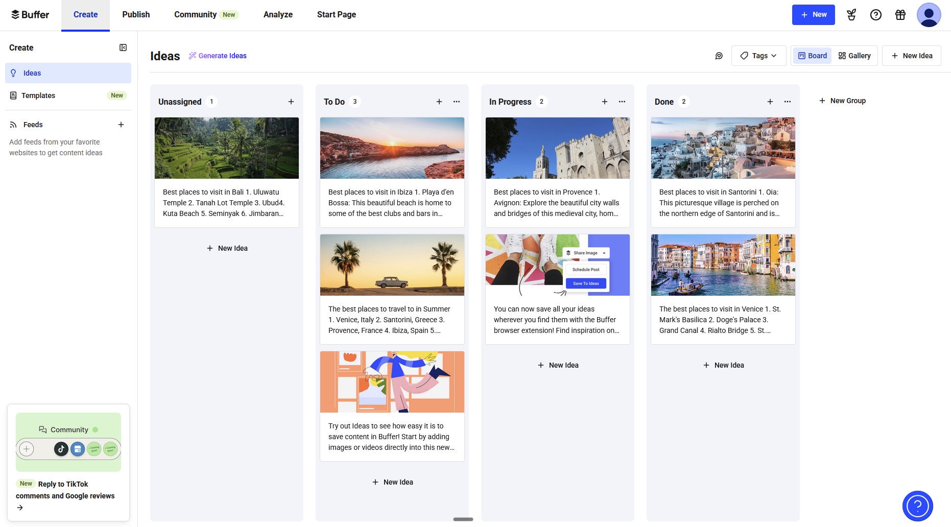 Buffer, our pick for the best AI social media management app for tailoring posts to each channel