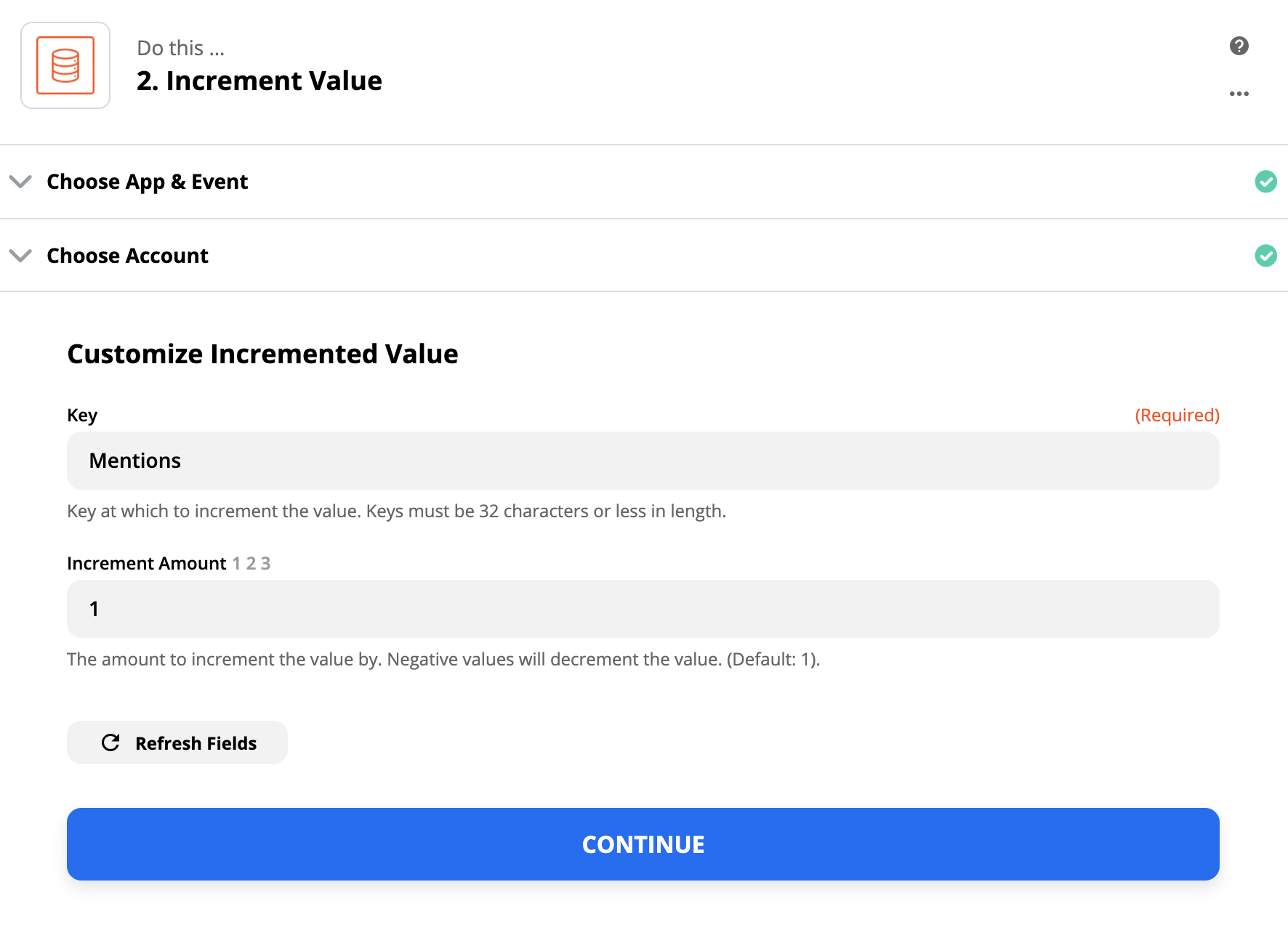 Increment Value