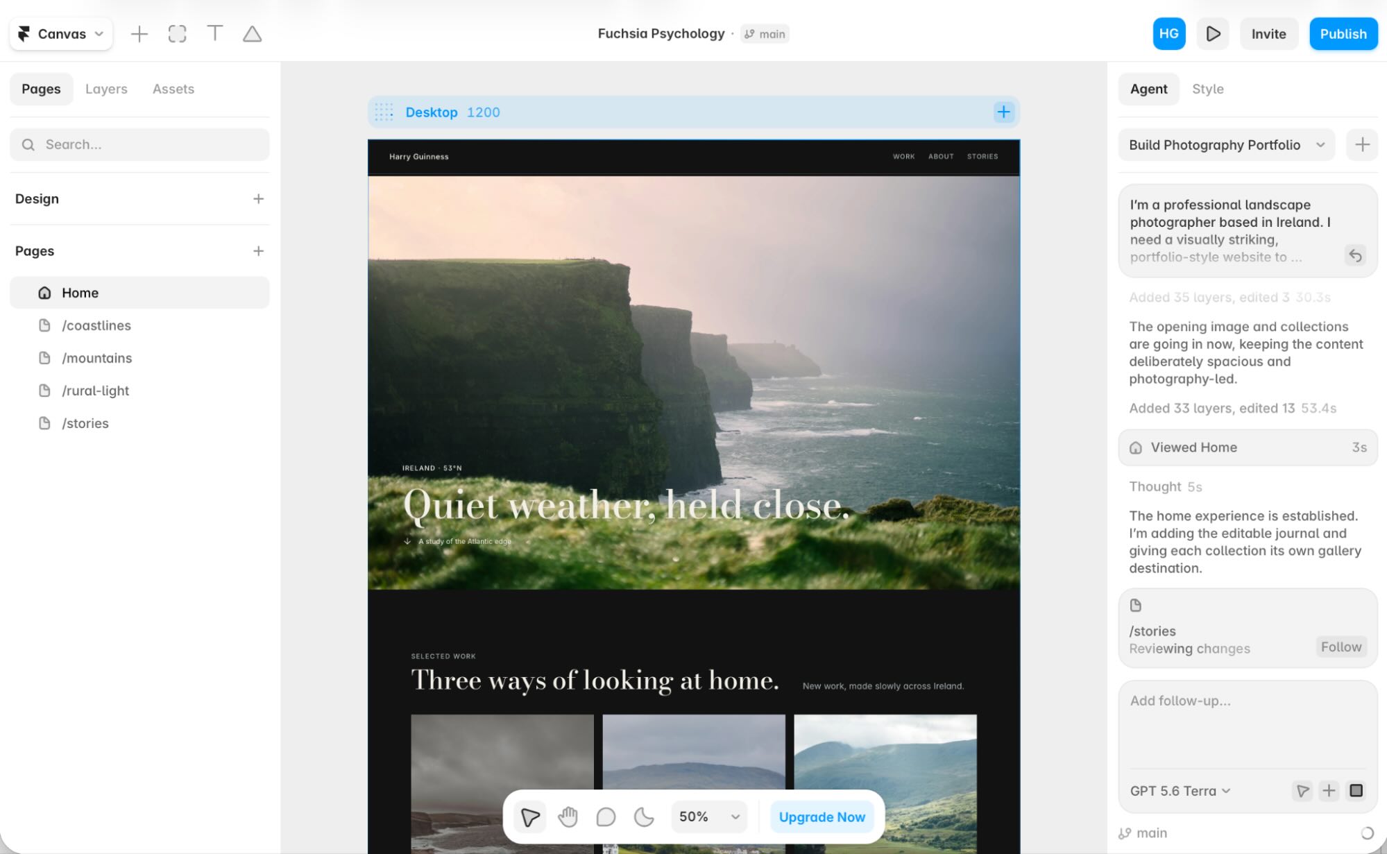 Framer, our pick for the best AI website generator for full design control