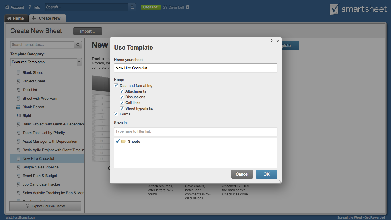 Smartsheet Templates