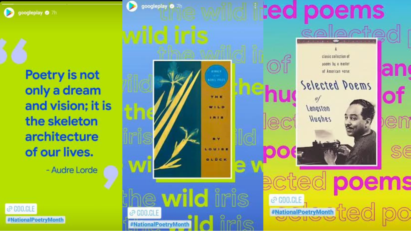 Google Play uses National Poetry month to recommend books