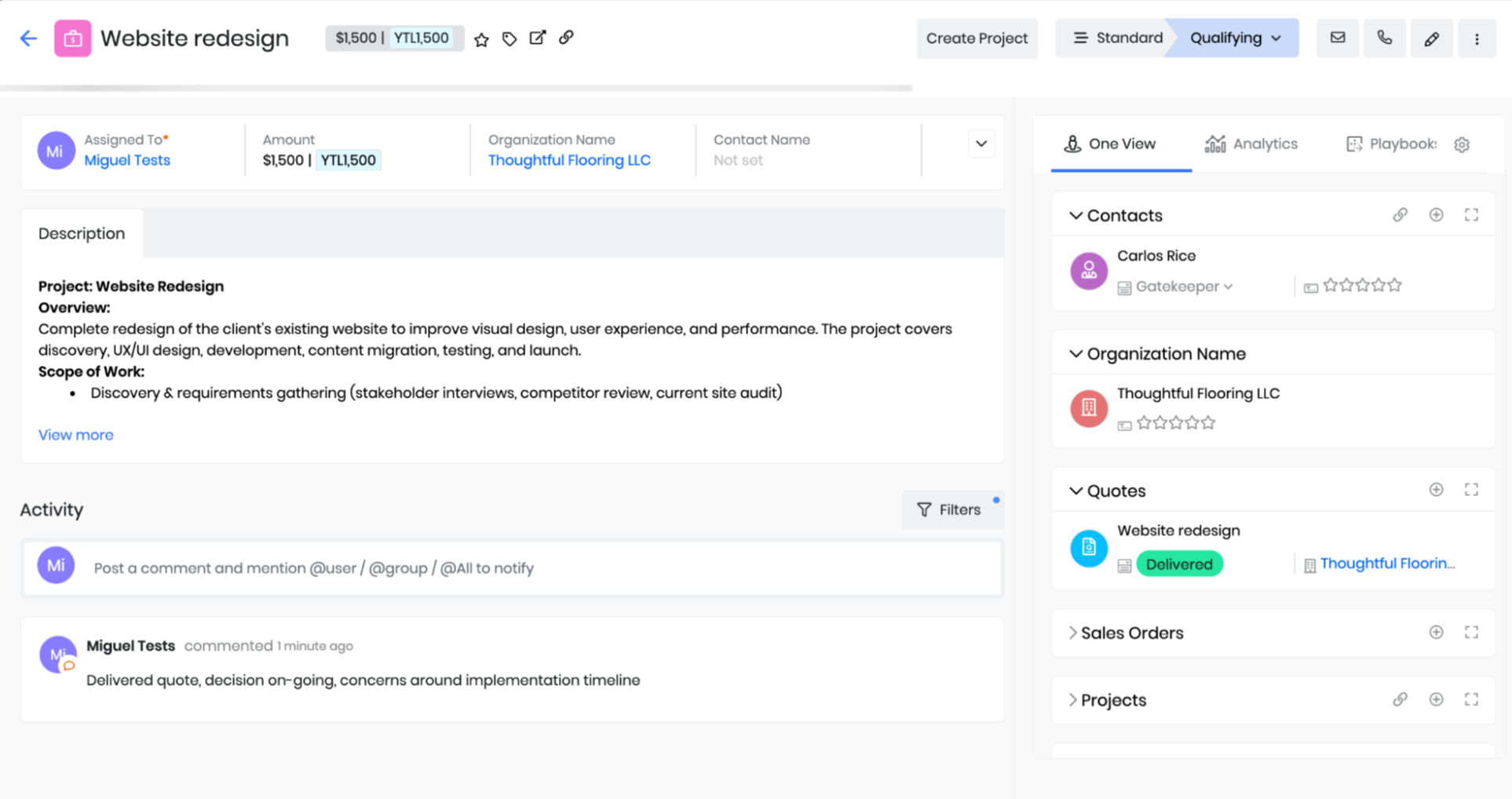 Vtiger, our pick for the best Salesforce alternative for small businesses