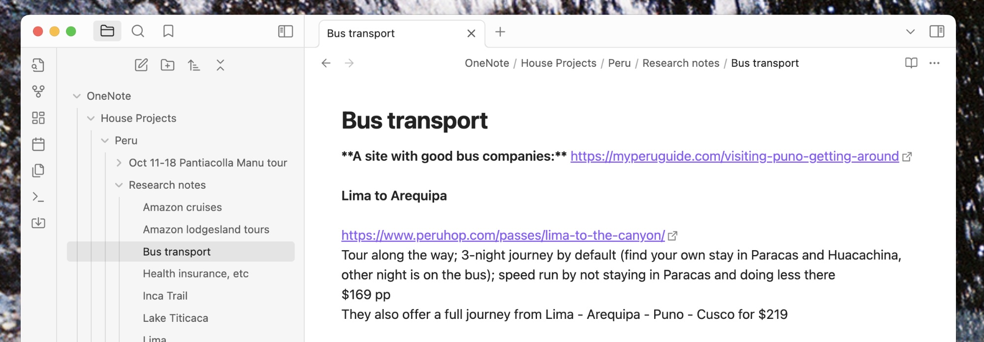 Notes exported from OneNote into Obsidian