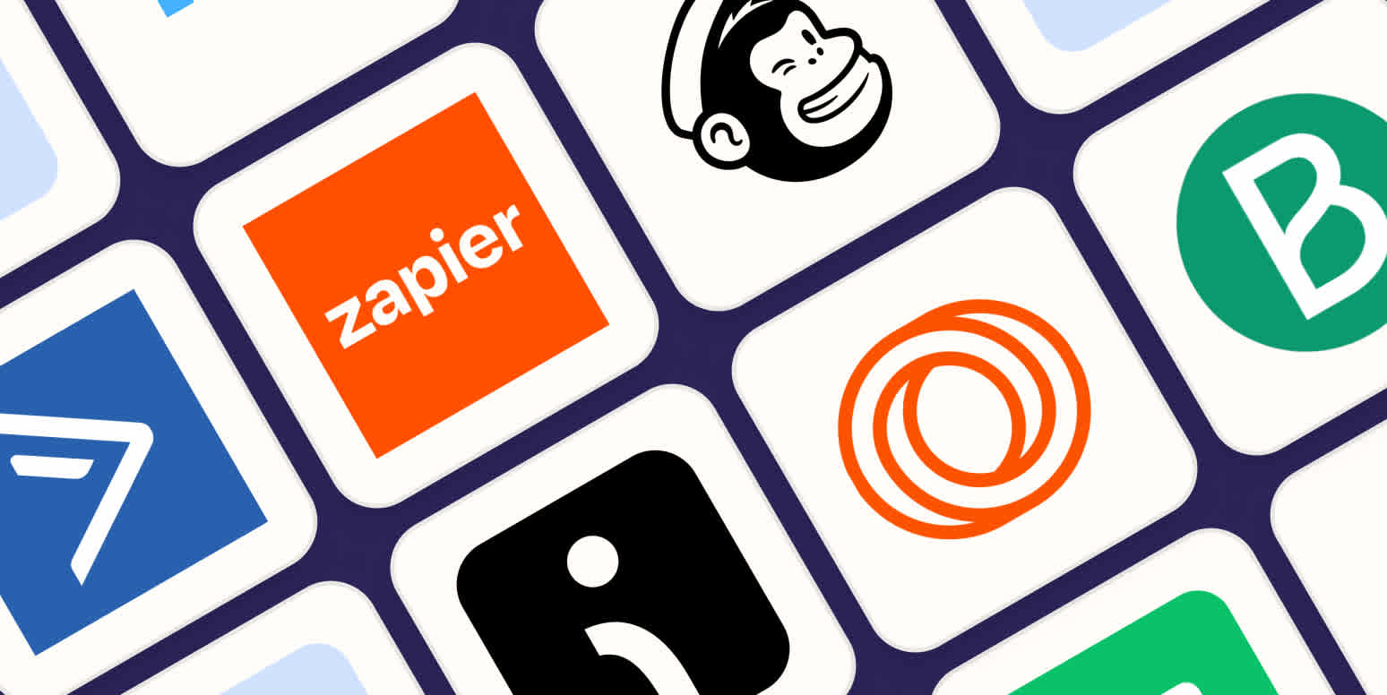 Hero image with the logos of 8 email marketing automation software tools