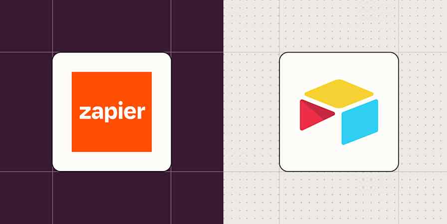 Hero image with the logos of Zapier and Airtable
