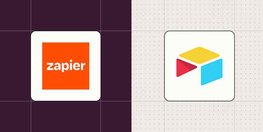 Hero image with the logos of Zapier and Airtable