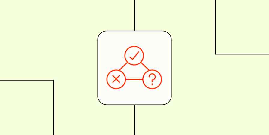 Hero image with a logo representing decisions