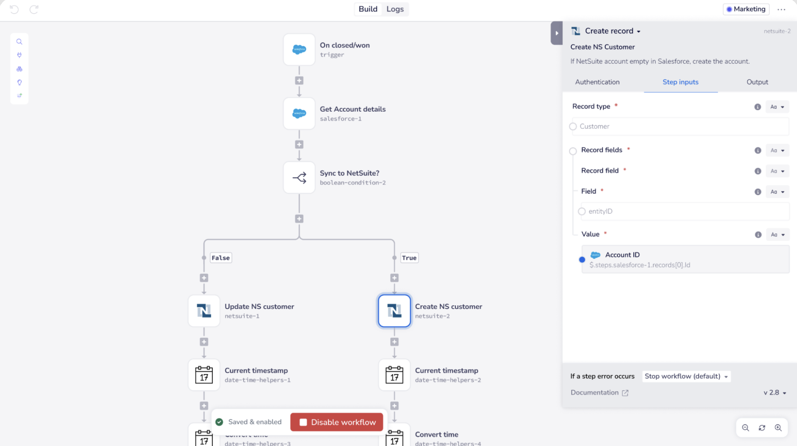 A screenshot of Tray, a low code automation platform.