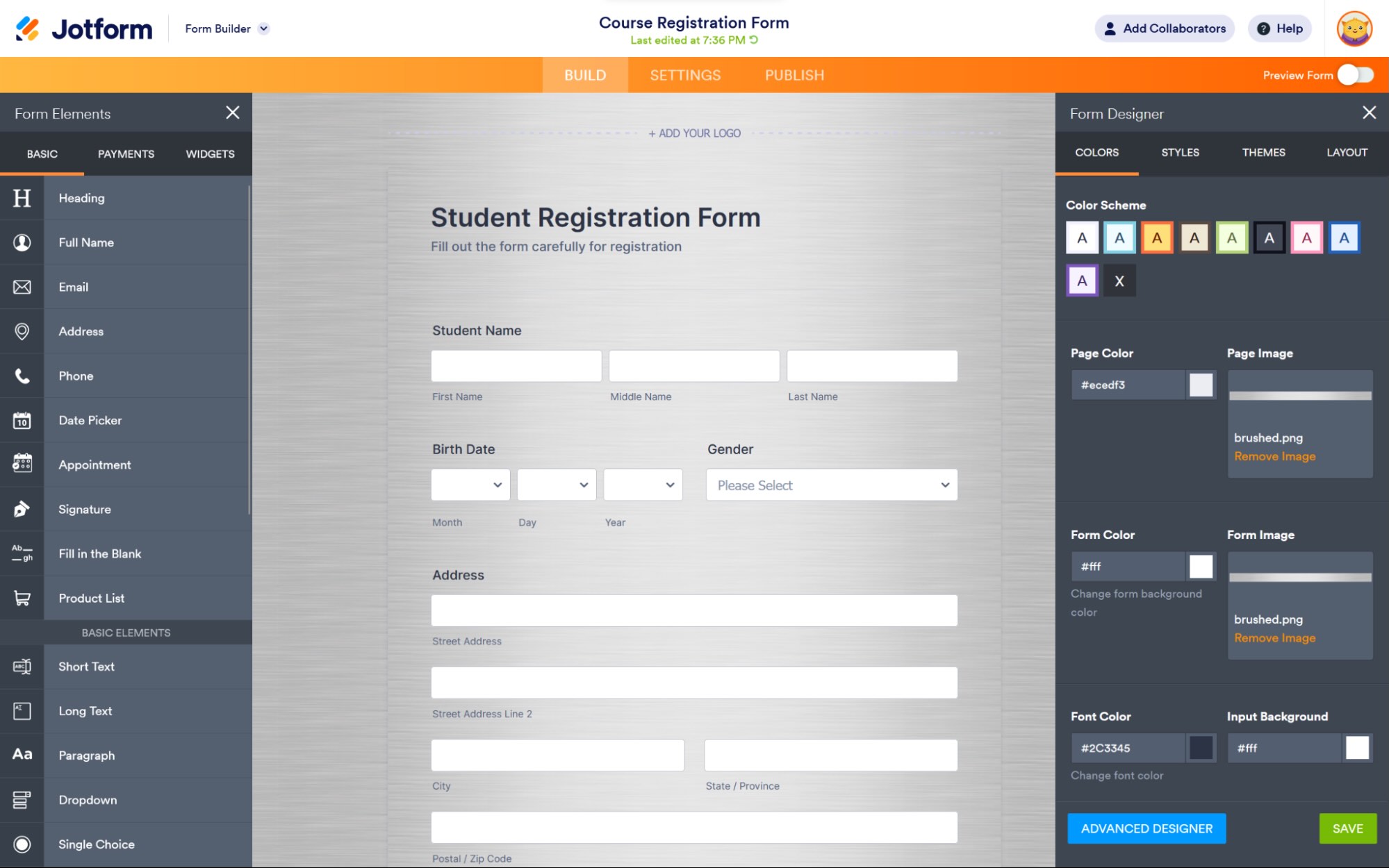 Jotform, our pick for the best free form builder for starting from a template