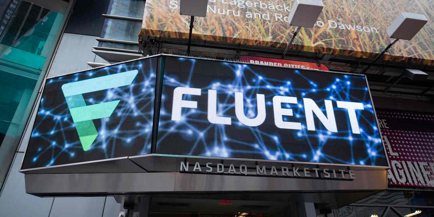 An advertisement for Fluent