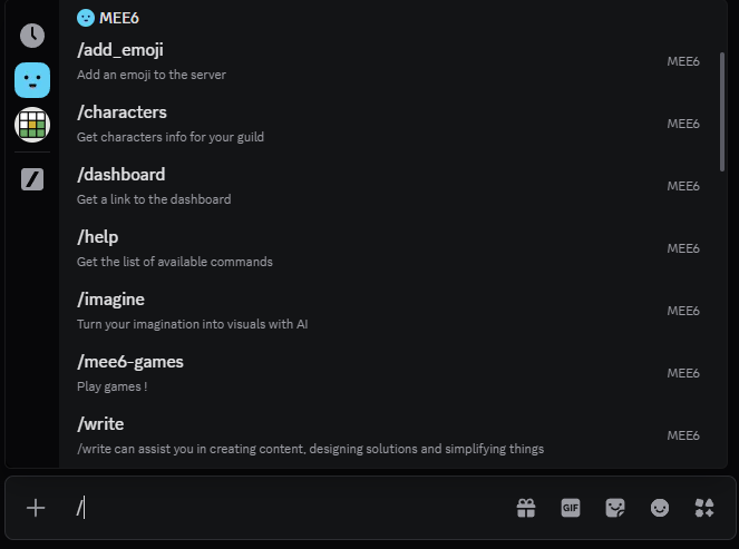 Image showcasing additional Discord bot commands