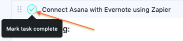 Mark task as complete from list view