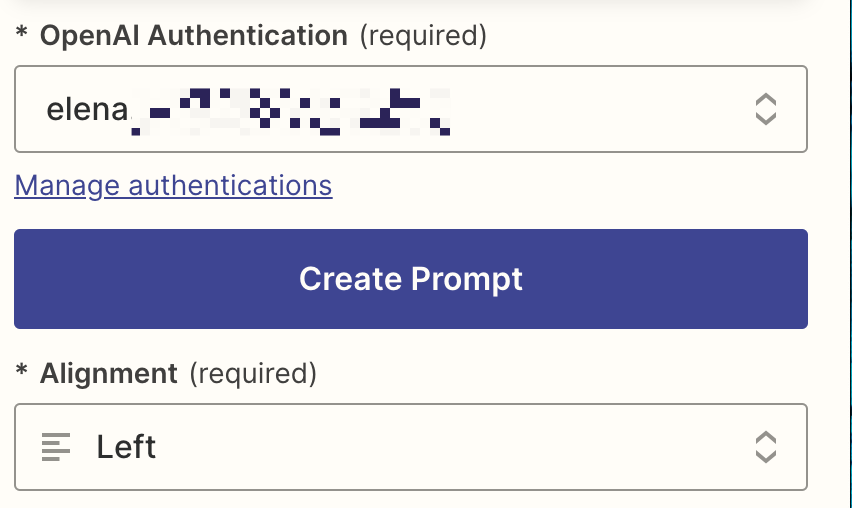 Screenshot of OpenAI authentication