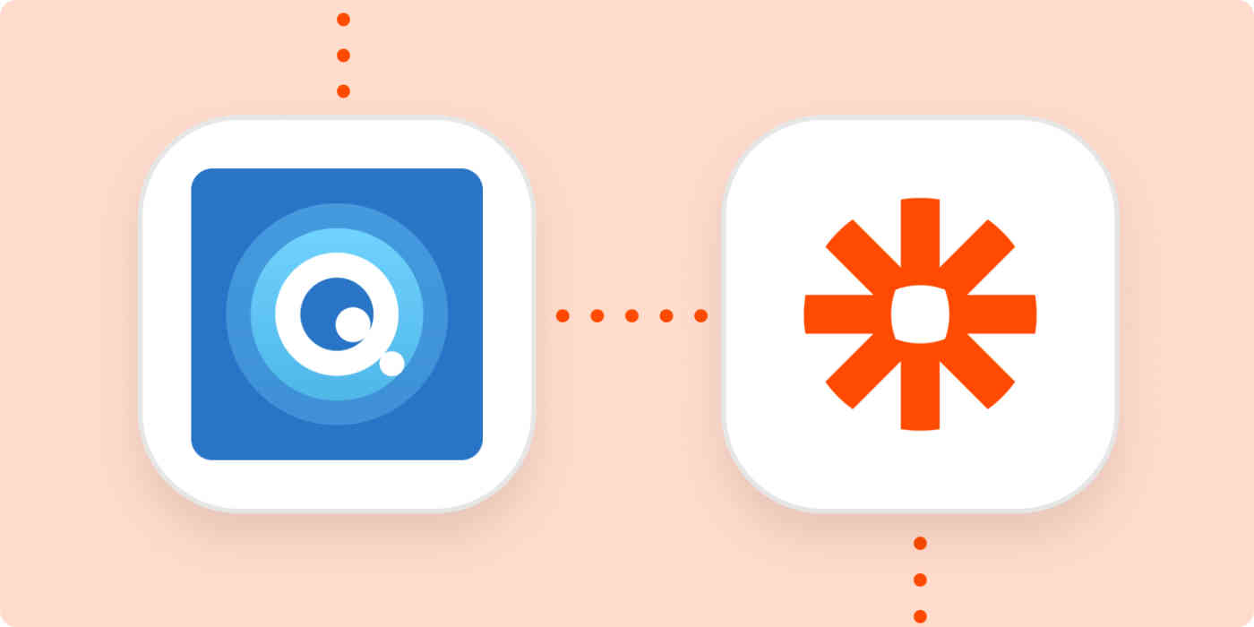 Hero image of the Quotient and Zapier logos connected by dots