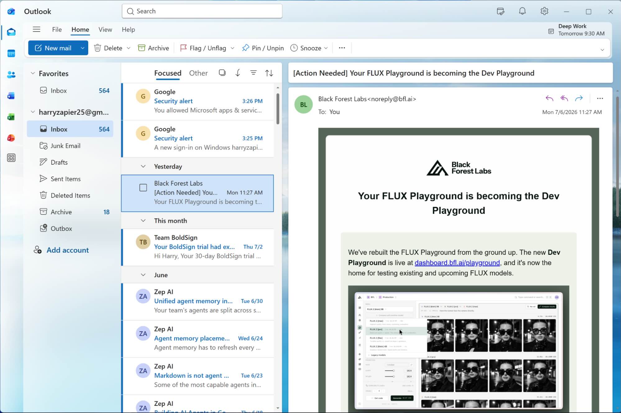 Outlook for Windows, our pick for the best free Windows email client.