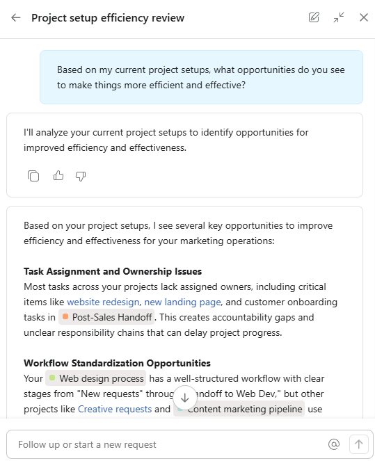 Using Smart Chat in Asana
