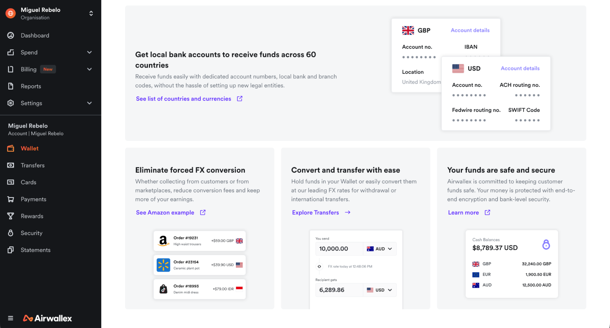 Airwallex, our pick for the best online payment processing system for cross-border businesses