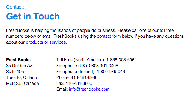 Zapier support toolsFreshBooks support contact page