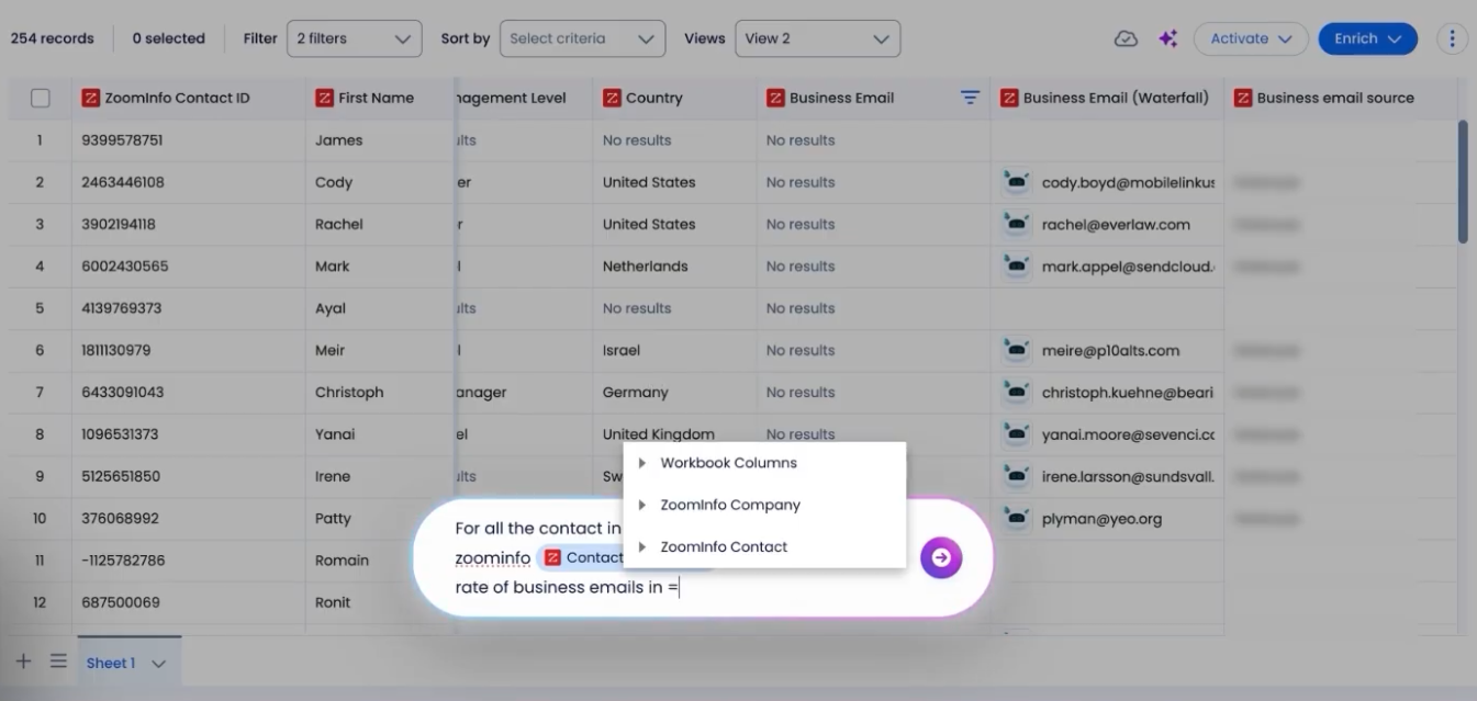 ZoomInfo, our pick for the best B2B data enrichment software