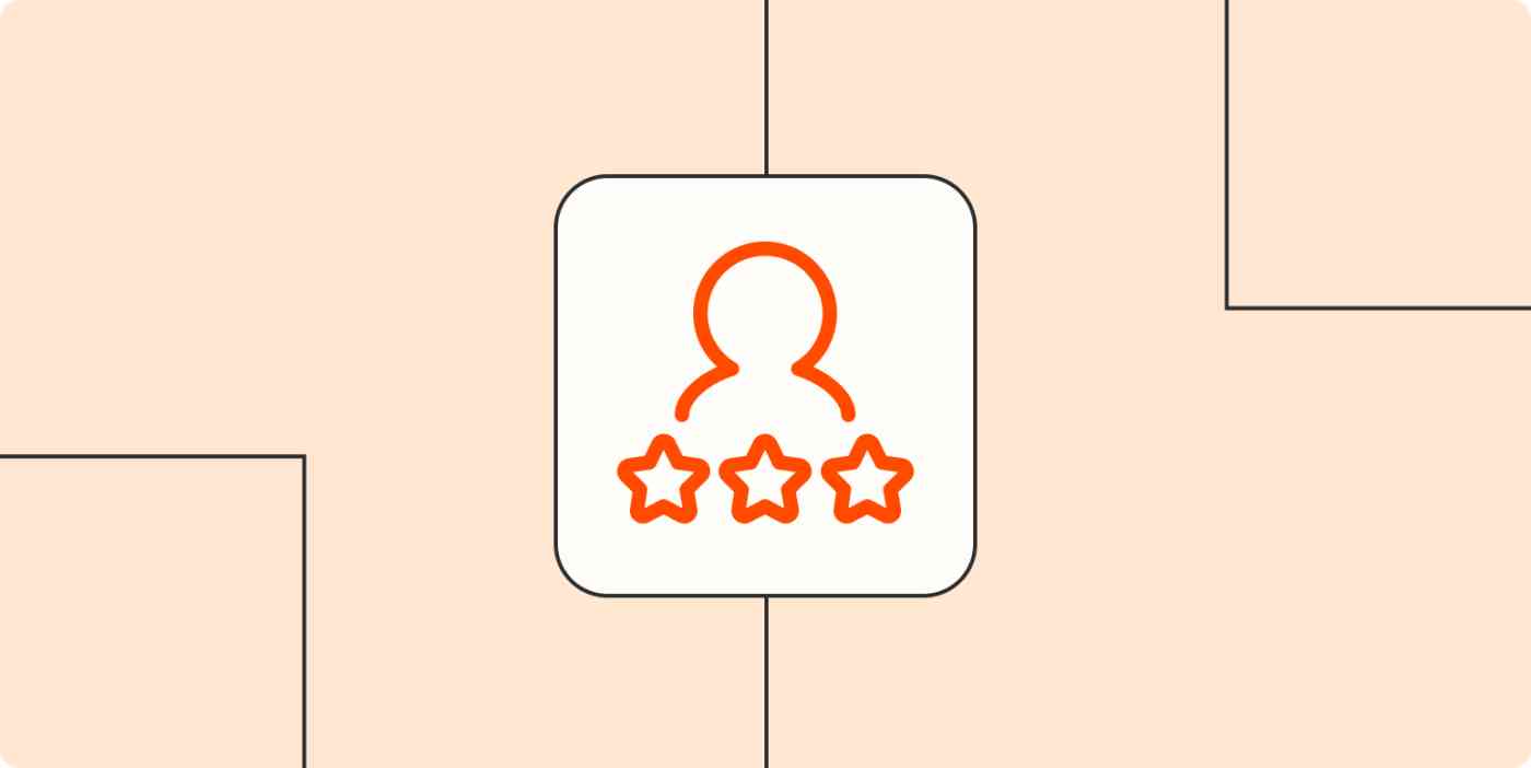 Hero image with an icon of a person with three stars below them