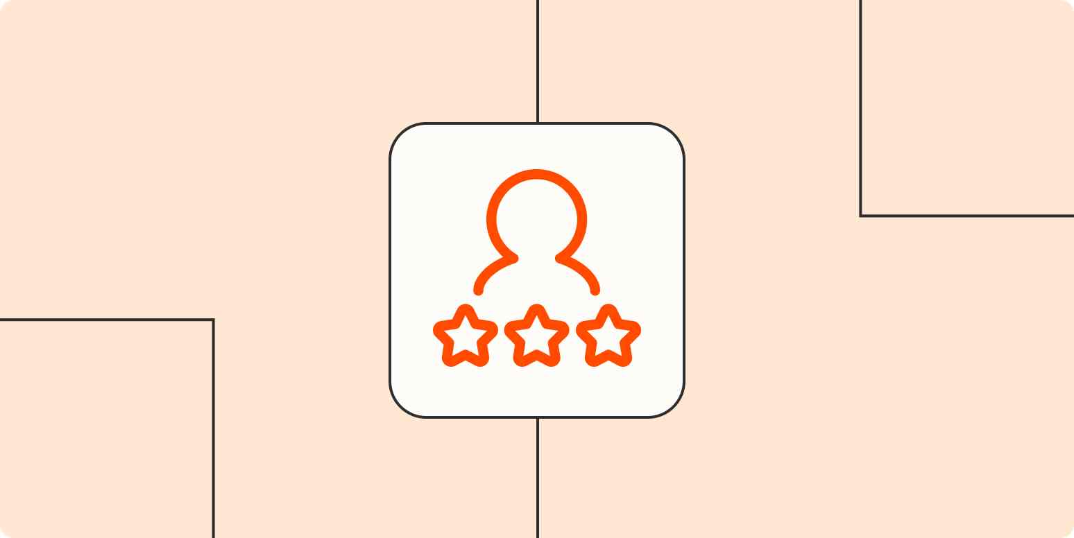 Hero image with an icon of a person with three stars below them
