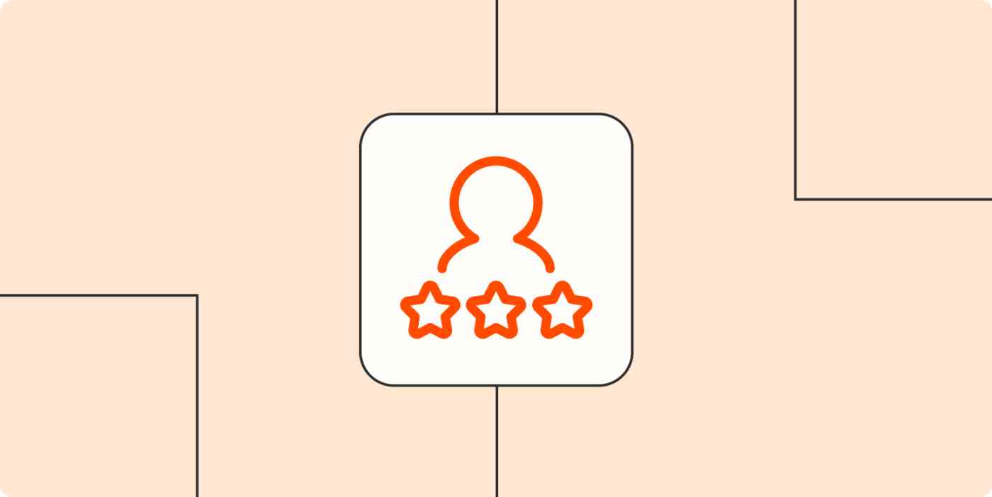 Hero image with an icon of a person with three stars below them