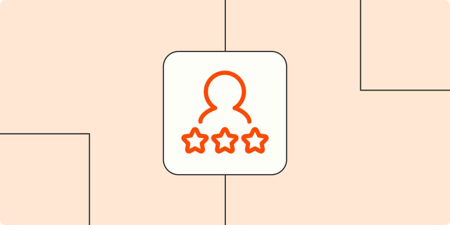 Hero image with an icon of a person with three stars below them