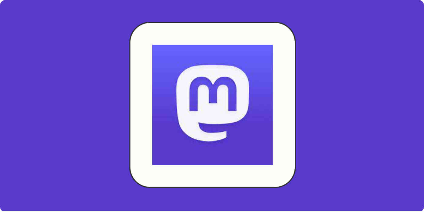 Hero image with the Mastodon logo