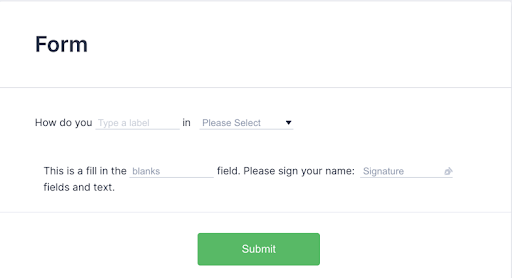 Adding a signature request in your form