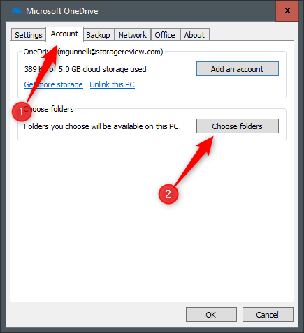Choose folders