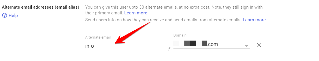 Example of how to add an email alias in Gmail.