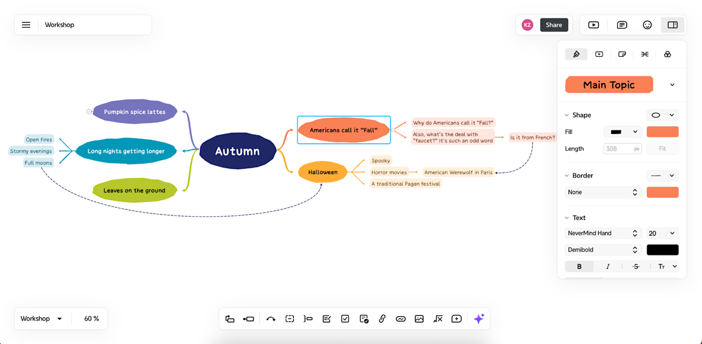 XMind, our pick for the best mind mapping software for personal brainstorming