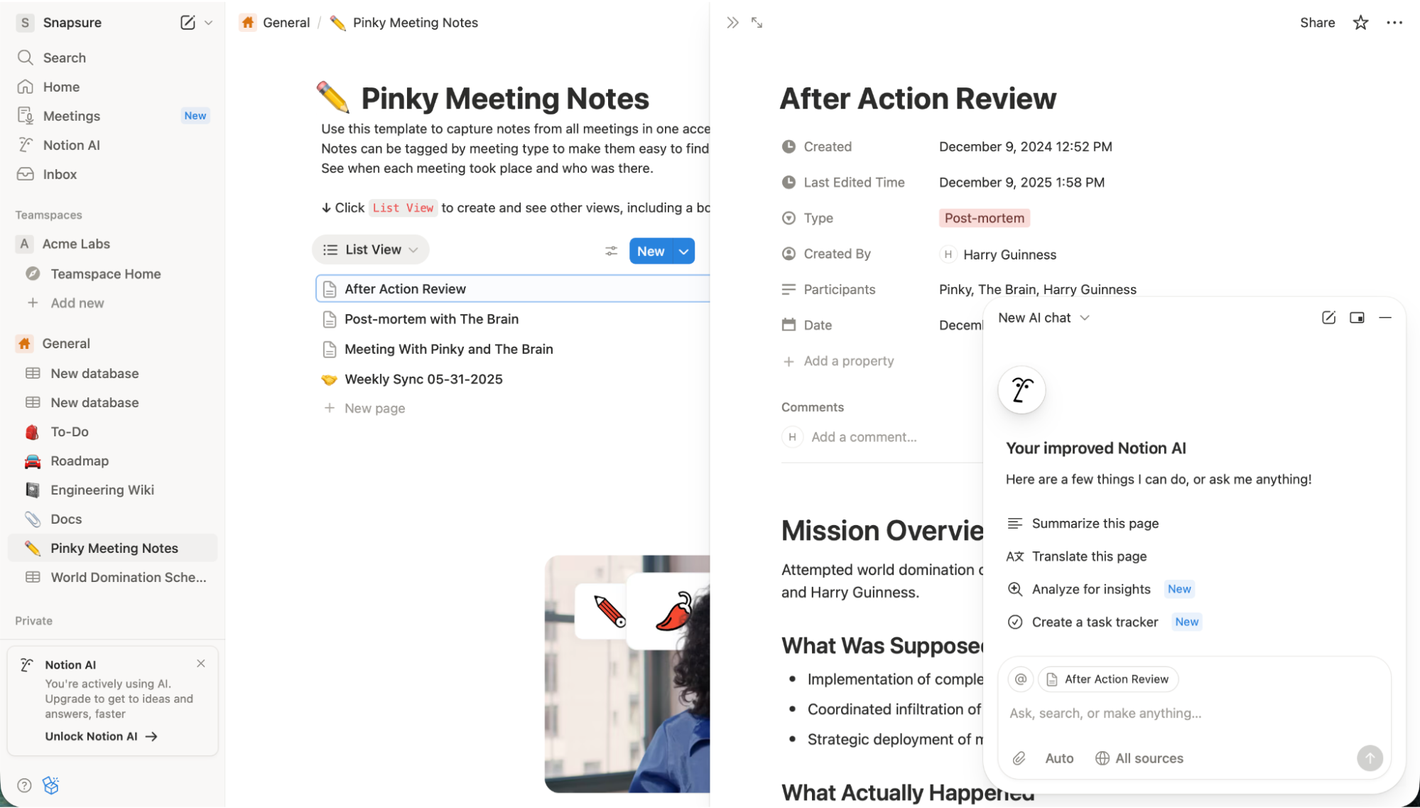 Notion, our pick for the best note-taking app for collaboration